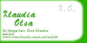 klaudia olsa business card